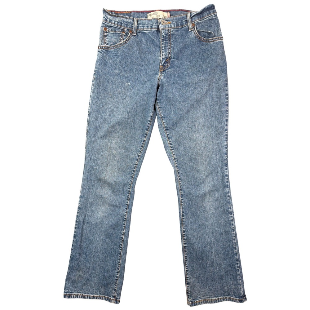 Levi's 550 Jeans Womens 10 Relaxed Boot Cut Blue Denim Stretch Mid Rise Denim
